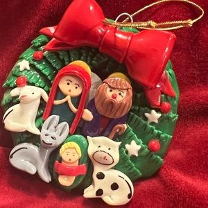RARE Camari Bread Dough Ornament Nativity